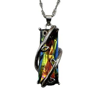 New Multicolor Pendant Chain Decorative Wrap Necklace Women's Jewelry